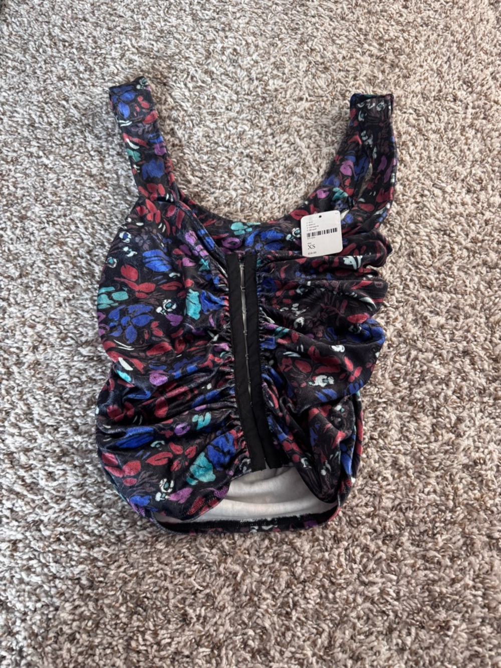Free People Dottie Tank Cami Top Velvet Clasp Corset XS NWT - Picture 4 of 5
